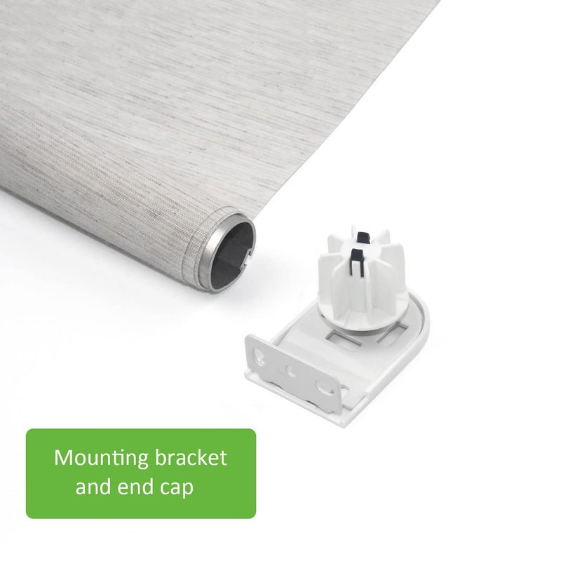 Rollerhouses Roller Shade Brackets with Mechanism Roller Shade Clutch+Skyline Mounting Brackets + End Plug for 1 1/4" Tube, White - Image 3